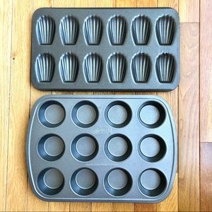 Cake Pan Non-Stick Madeleine Pan 12 Cavities Muffin Cupcake Pan Baking Bake